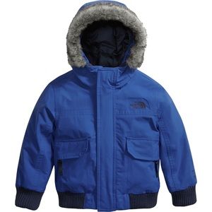 Used. The North Face winter coat. Blue. 3T very warm coat. Zip and Velcro.